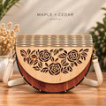 Floral Wooden Handbag