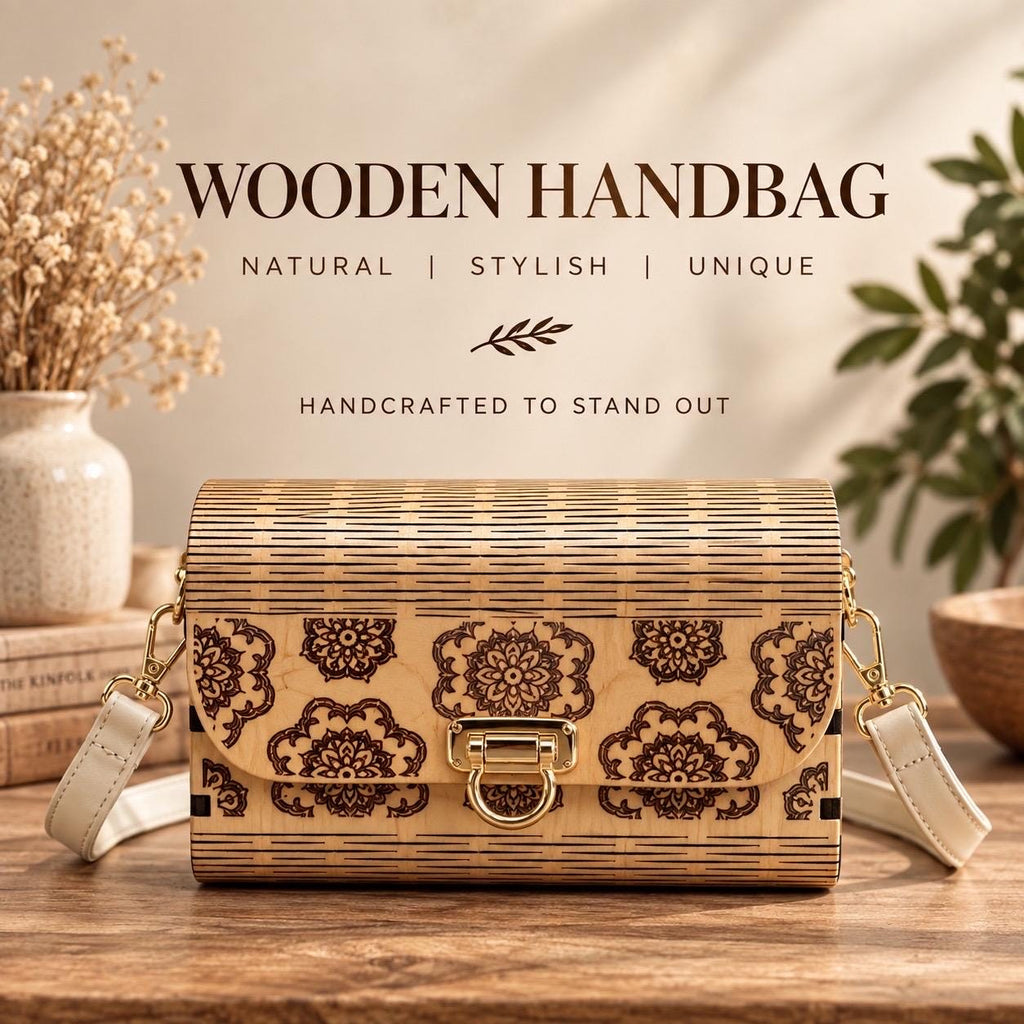 Western Boho Wooden Handbag
