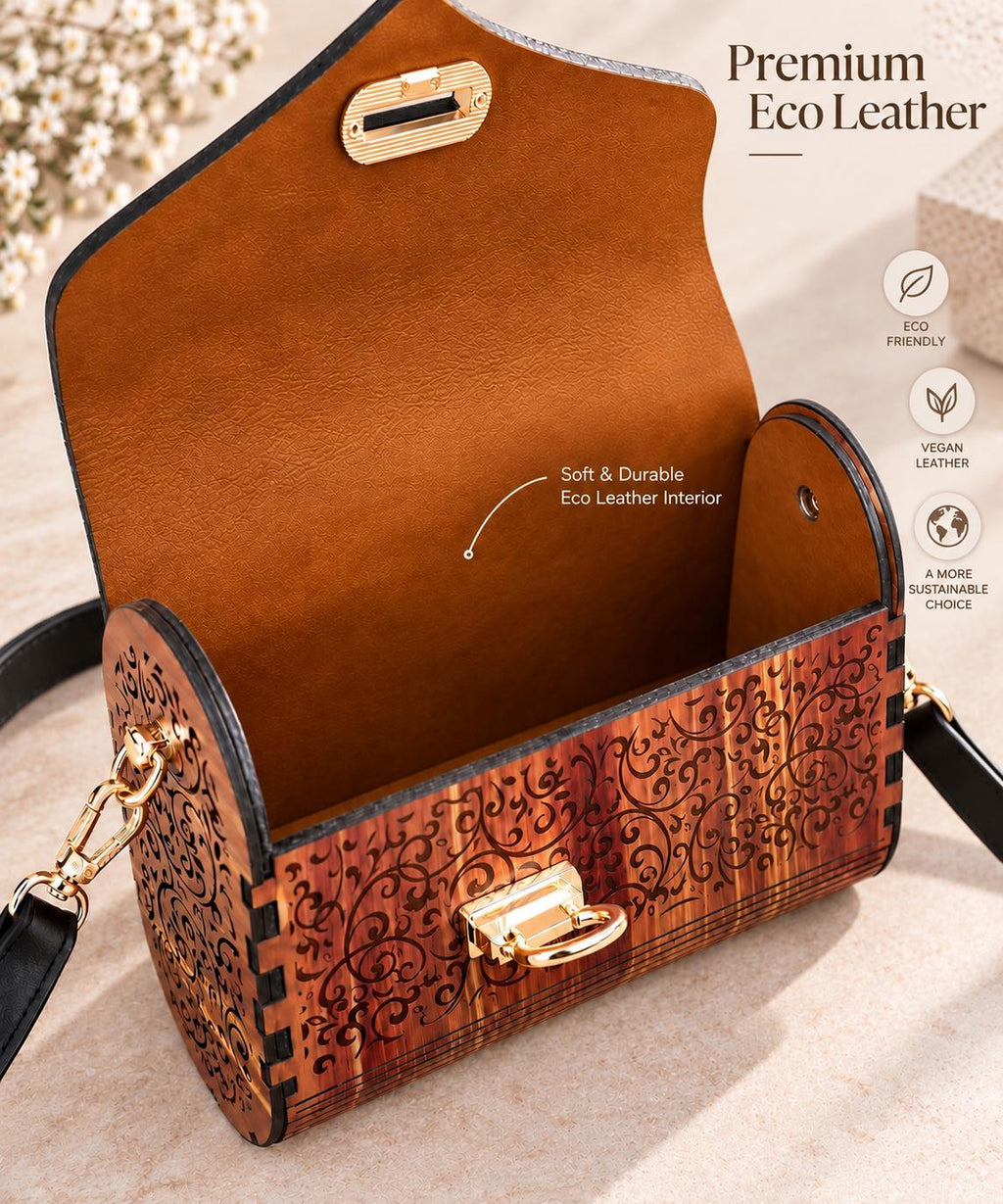 Formal Boho Wooden Handbag