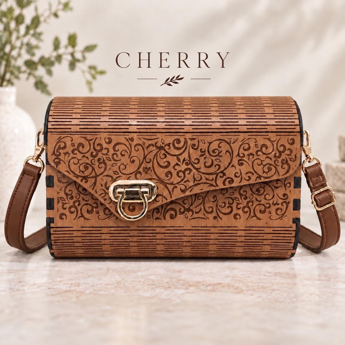 Formal Boho Wooden Handbag