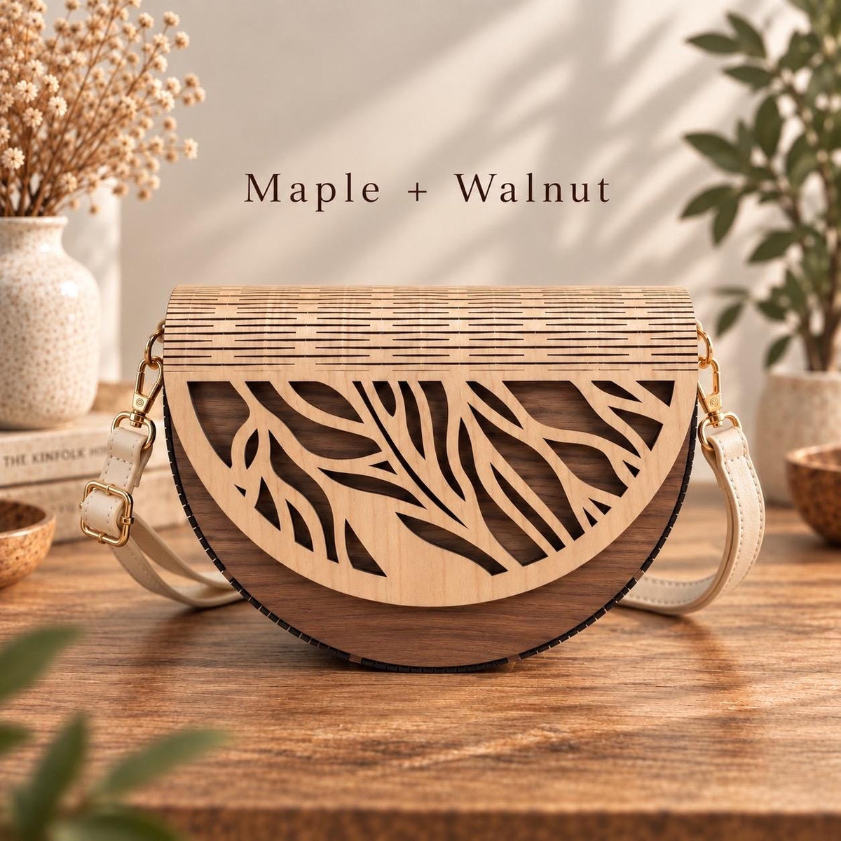 Leaf Wooden Handbag
