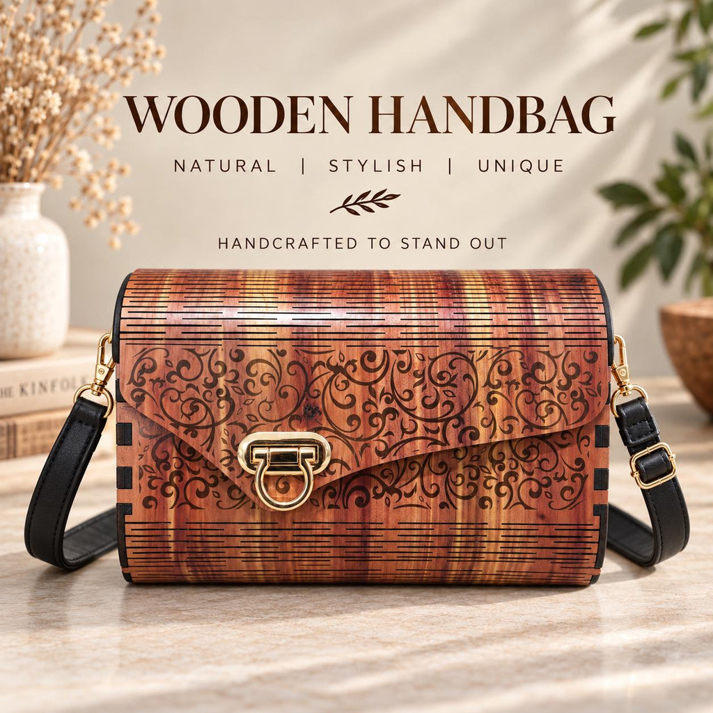 Formal Boho Wooden Handbag