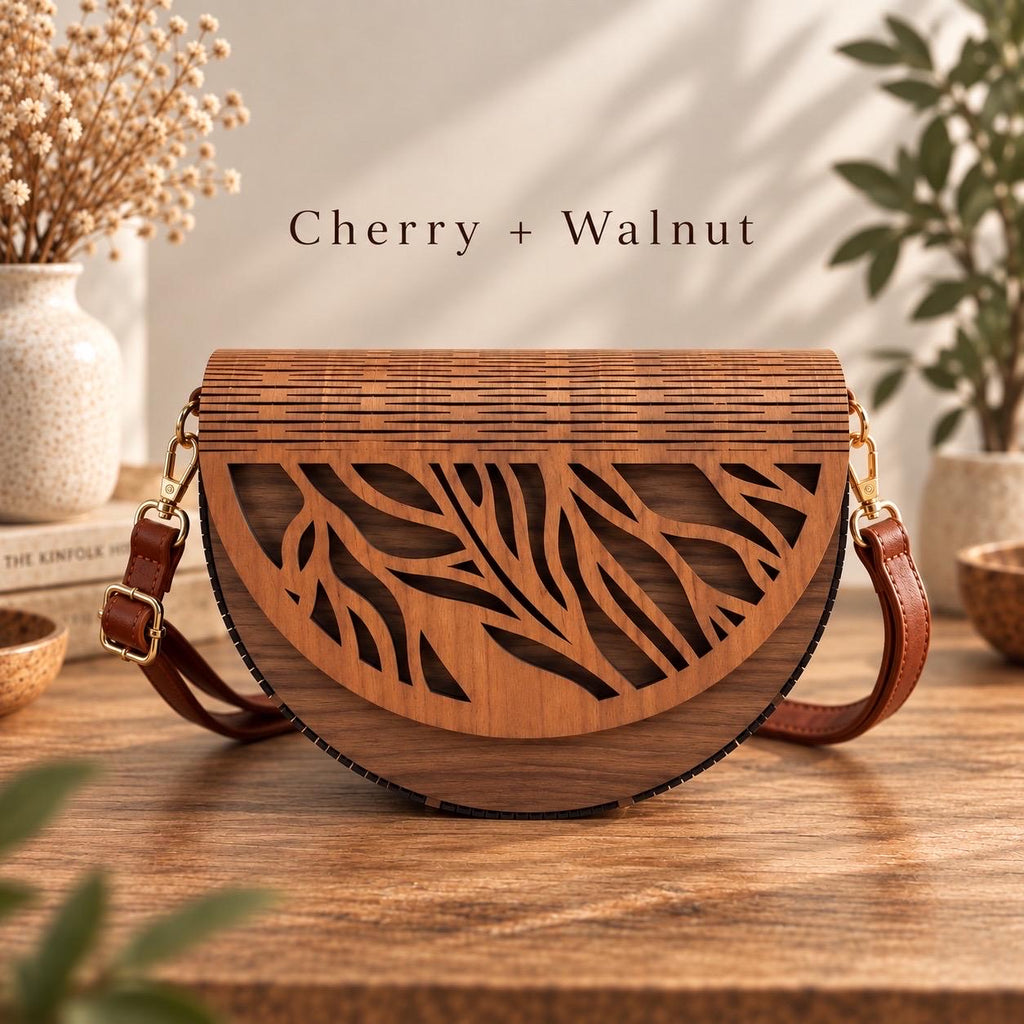 Leaf Wooden Handbag