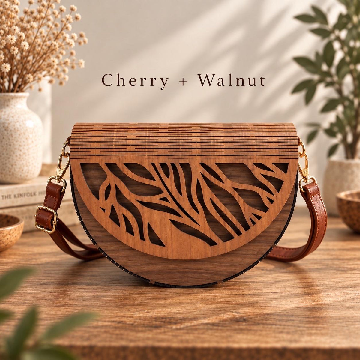 Leaf Wooden Handbag