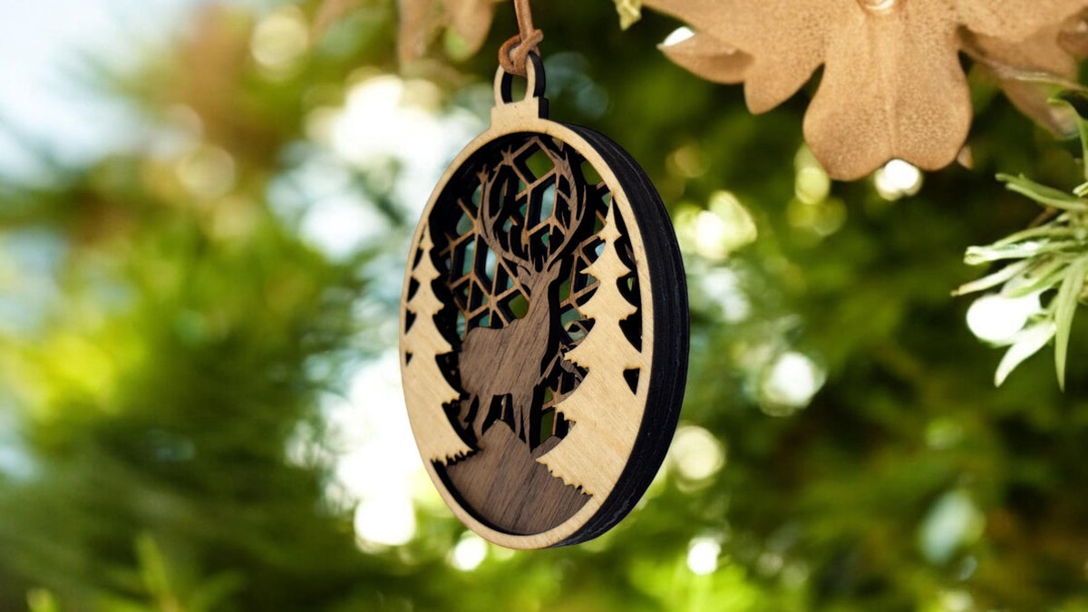 Wilderness Wooden Ornaments – Set of 12