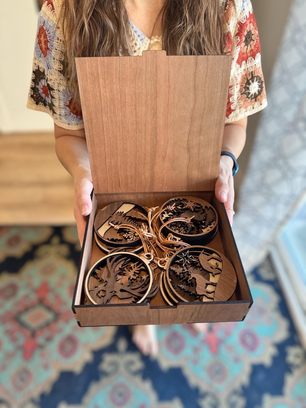 Wilderness Wooden Ornaments – Set of 12