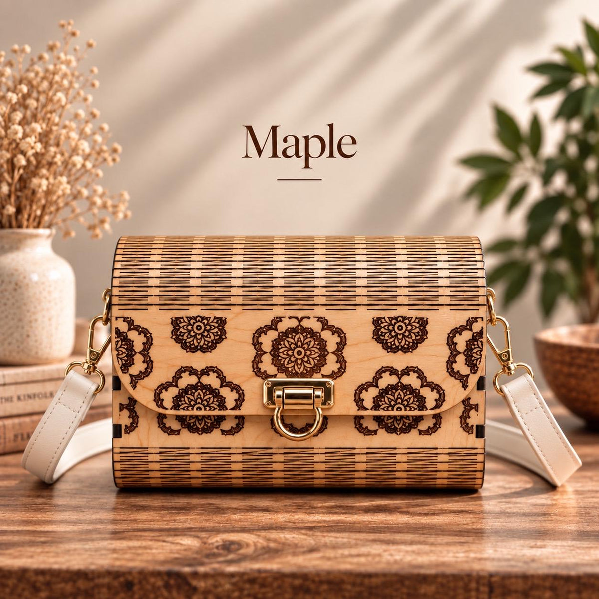 Western Boho Wooden Handbag