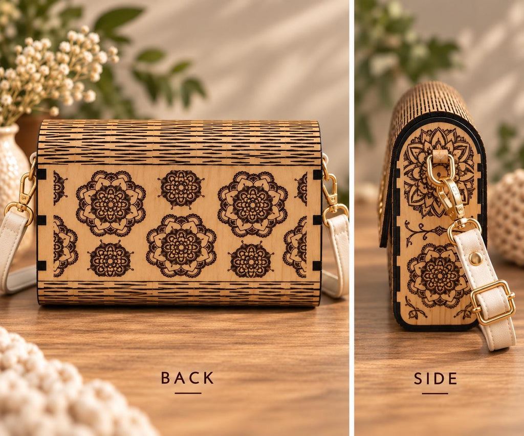 Western Boho Wooden Handbag