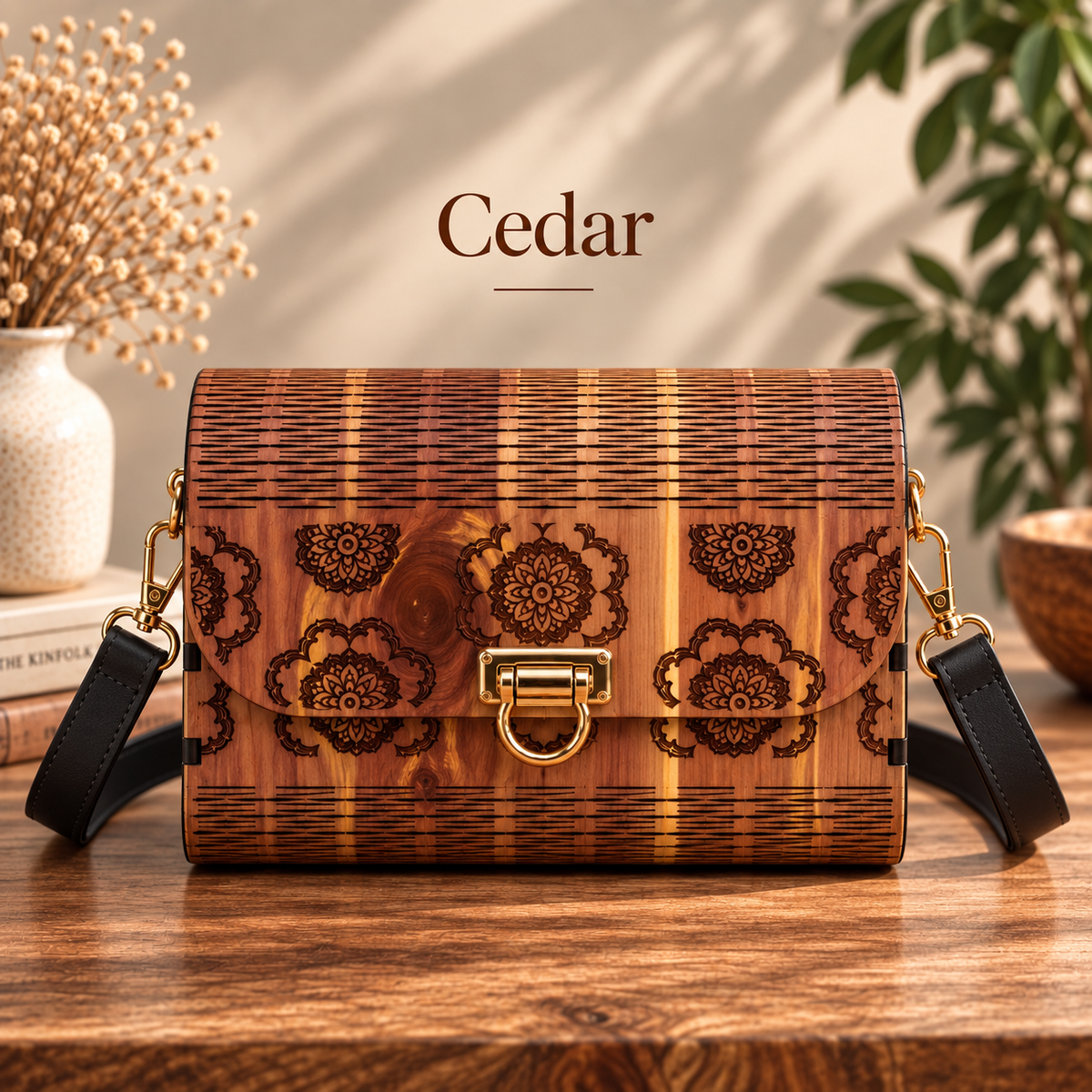 Western Boho Wooden Handbag