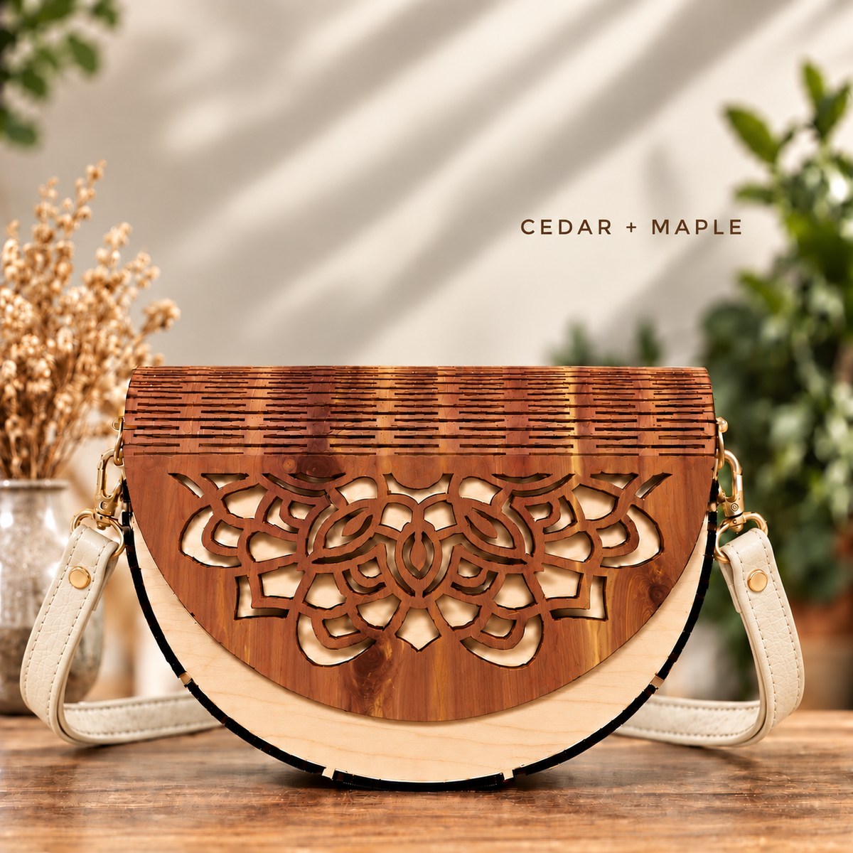 Boho Wooden Handbag