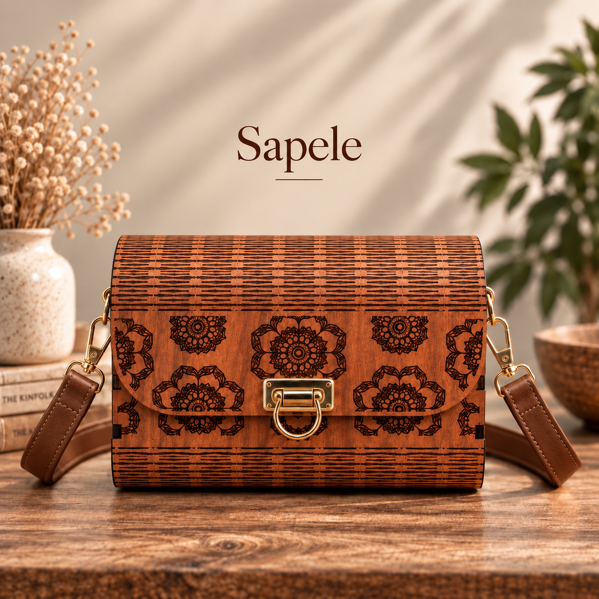 Western Boho Wooden Handbag