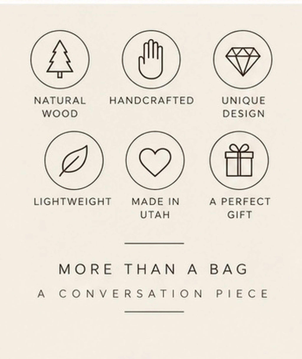 Chevron Wooden Handbag