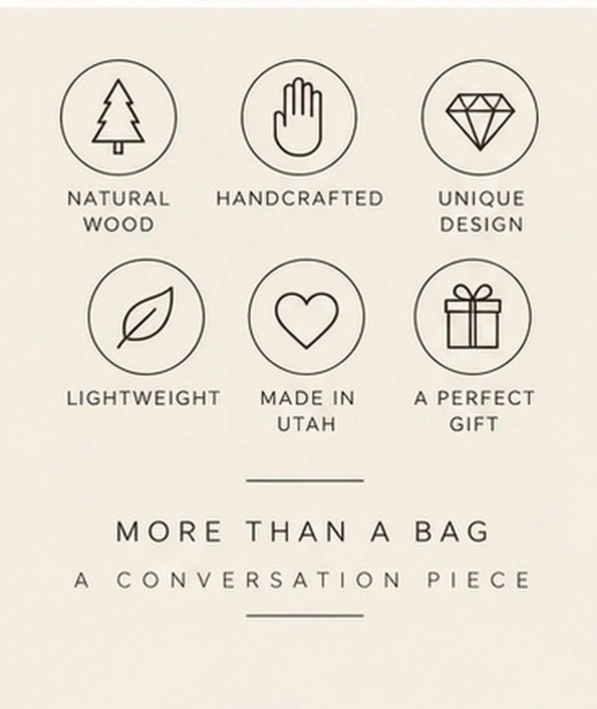 Chevron Wooden Handbag