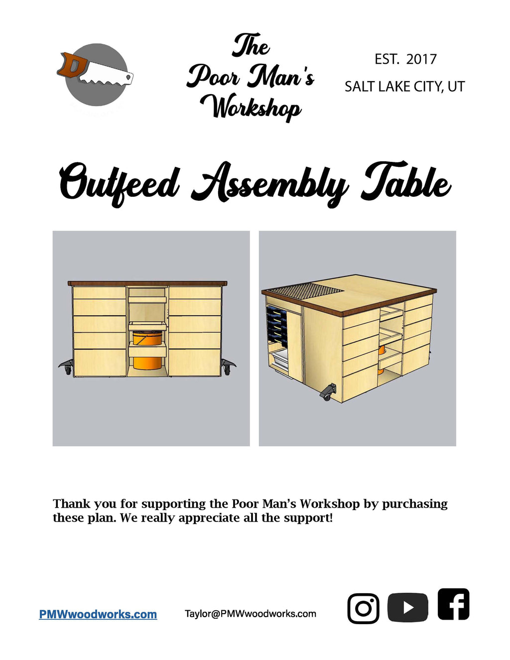 Outfeed Assembly Table Build Plans
