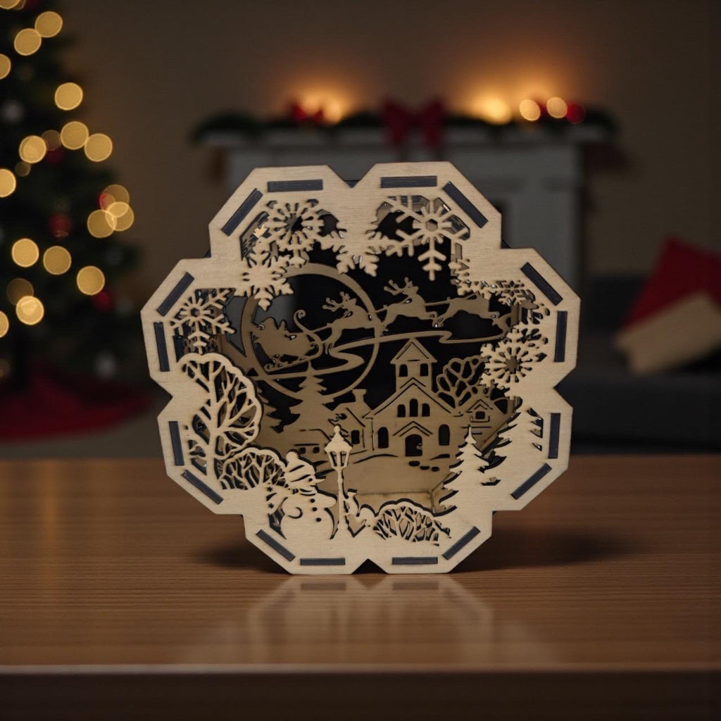 Santa Village Christmas Lantern