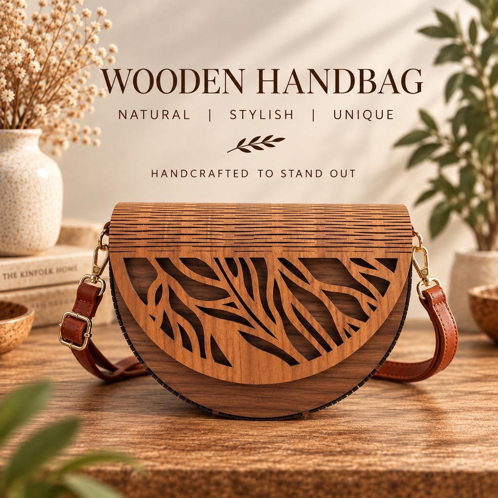 Leaf Wooden Handbag