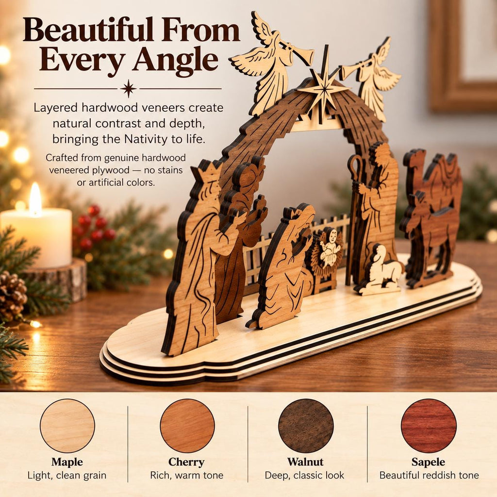 Wooden Nativity Set