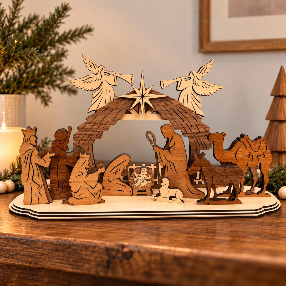 Wooden Nativity Set